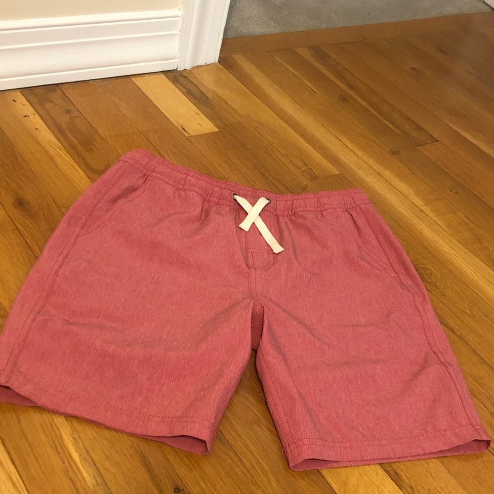 Fair Harbor boys swim trunks size large in red/pink color